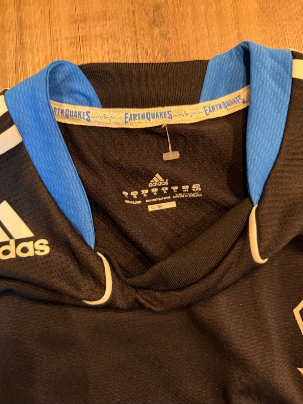 adidas San Jose Earthquakes Black & Blue Soccer Jersey - Amway Logo